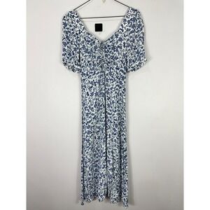 Favorite Daughter Blue and White Midi Dress
